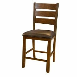 Hot Sale 👏 Counter Height Stools A-America Mason Ladderback Counter Height Upholstered Stool - Set Of 2 🛒