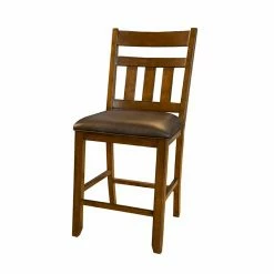 Outlet 🔥 Counter Height Stools A-America Mason Slat-back Counter Height Upholstered Stool - Set Of 2 🔔