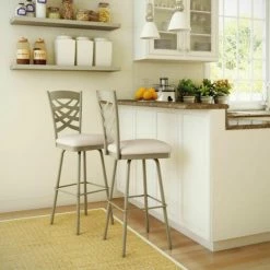 Hot Sale 👍 Counter Height Stools Amisco Nest Counter Height Swivel Metal Stool 🧨