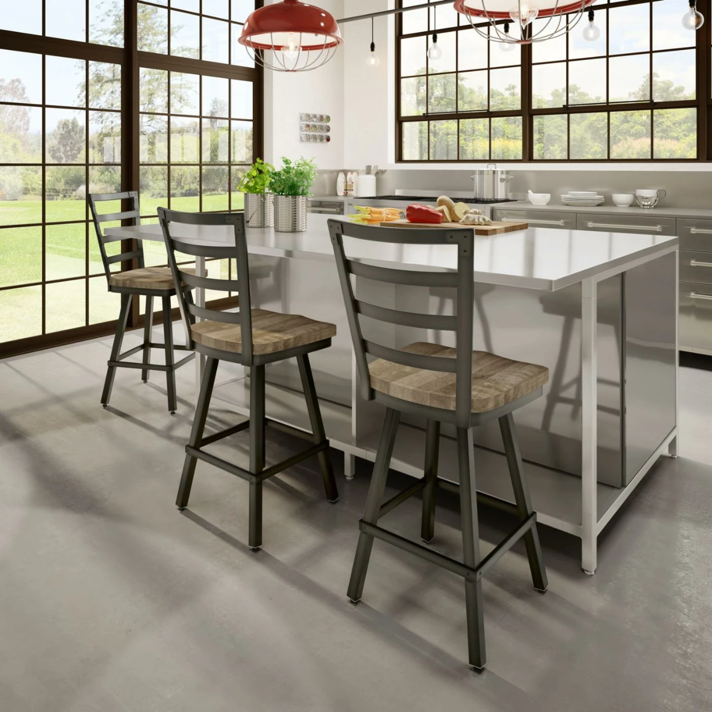 Best deal π Counter Height Stools Amisco Prescot Swivel Metal Counter Stool βοΈ