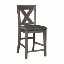 Hot Sale 🌟 Counter Height Stools Signature Design By Ashley Caitbrook 25 In. Cross Back Counter Stool - Set Of 2 🤩