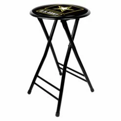Best Pirce 😍 Trademark Global Counter Height Stools Trademark Army 24 In. Cushioned Folding Stool 🧨