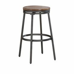 Flash Sale 😉 Counter Height Stools American Woodcrafters Stockton Backless Counter Stool - Slate Gray/Golden Oak 👏
