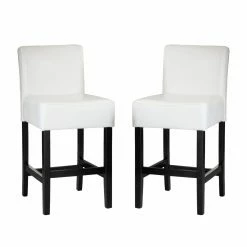 Best reviews of 👏 Best Selling Home Counter Height Stools Lopez Ivory Leather Counter Stools - 2 Pack 🌟
