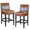 Wholesale 🧨 Best Selling Home Counter Height Stools Lopez Hazelnut Leather Counter Stools - 2 Pack 🌟