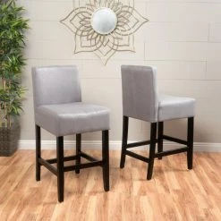 Flash Sale 🔥 Best Selling Home Counter Height Stools Ligan Upholstered Counter Stool - Set Of 2 🧨