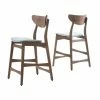 Wholesale 😍 Counter Height Stools HN Home Canyon Mid-Century Modern 24 In. Upholstered Seat Counter Height Side Chair - Set Of 2 ✨