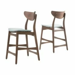 Wholesale 😍 Counter Height Stools HN Home Canyon Mid-Century Modern 24 In. Upholstered Seat Counter Height Side Chair - Set Of 2 ✨