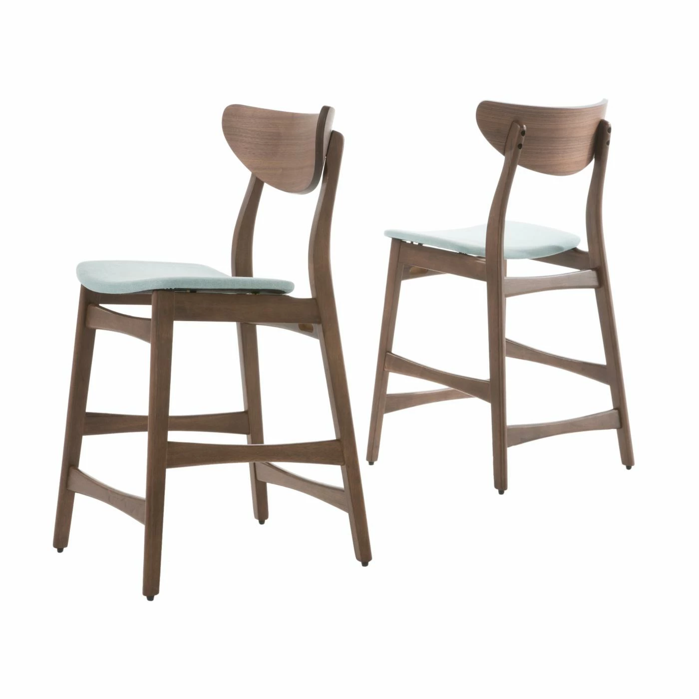 Wholesale π Counter Height Stools HN Home Canyon Mid-Century Modern 24 In. Upholstered Seat Counter Height Side Chair - Set Of 2 β¨