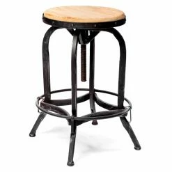 Discount 😍 Best Selling Home Counter Height Stools Weathered Oak Adjustable Bar Stool 😉