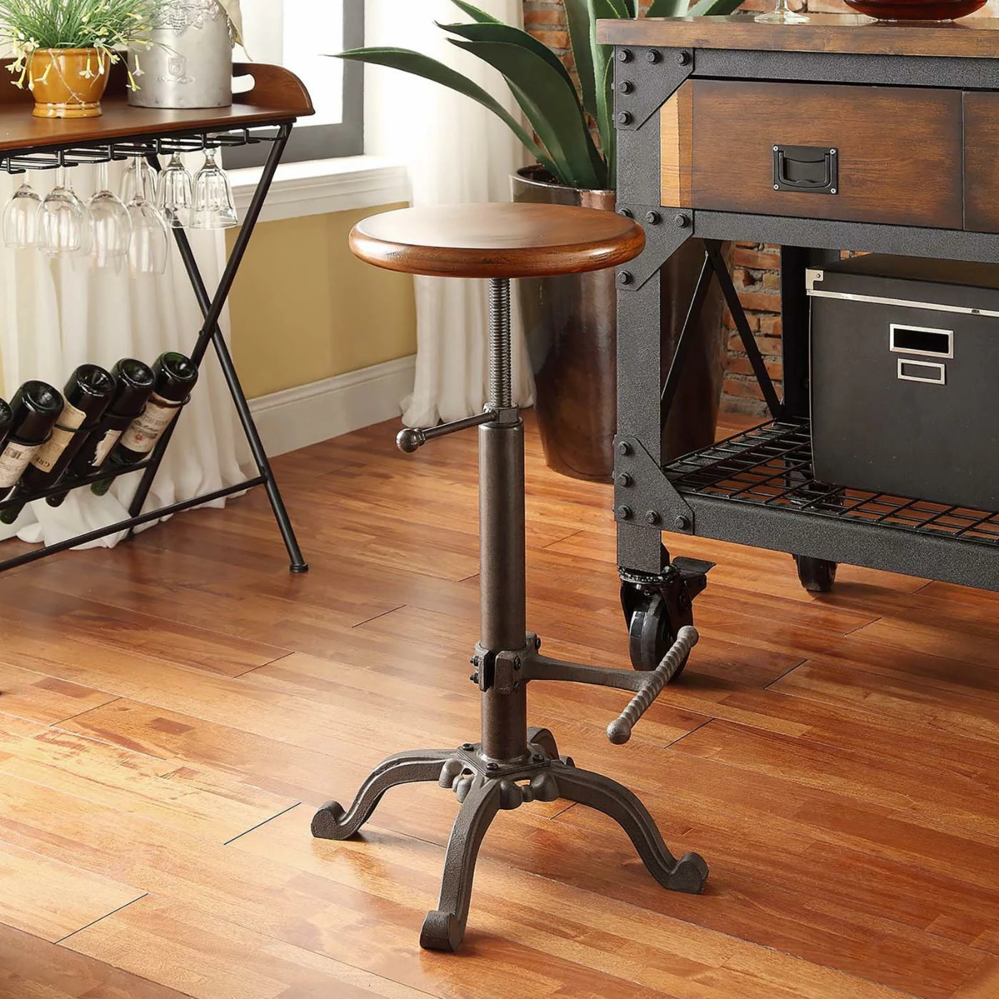 Hot Sale π€© Carolina Chair & Table Co. Counter Height Stools Carolina Houston Adjustable Swivel Stool π