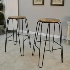 Outlet 🧨 Carolina Chair & Table Co. Counter Height Stools Carolina Chair & Table Co. Townsley 29 In. Backless Counter Stool - Set Of 2 👍