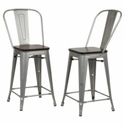 Best Sale 👍 Carolina Chair & Table Co. Counter Height Stools Carolina Chair & Table Co. Cashel 24 In. Splat Back Counter Stool - Set Of 2 🥰