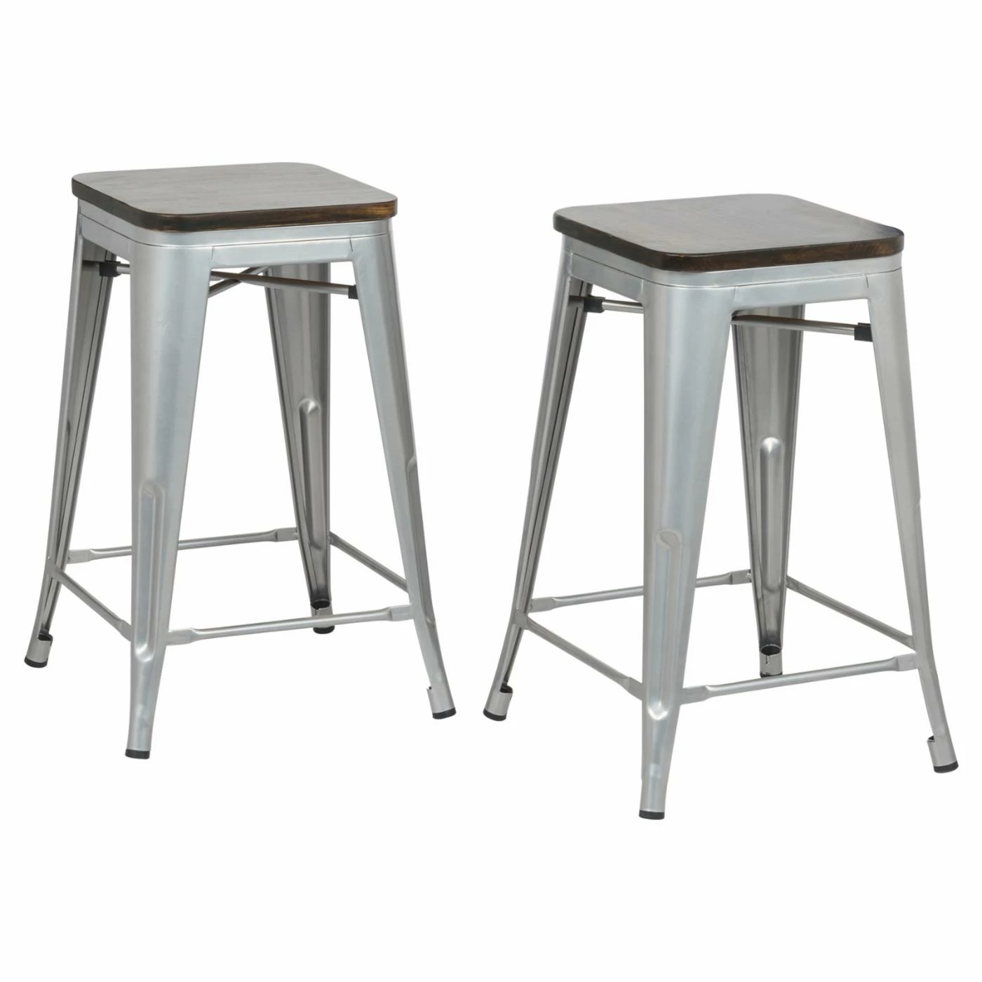 Best Sale π Carolina Chair & Table Co. Counter Height Stools Carolina Chair & Table Co. Truett 24 In. Square Backless Counter Stool - Set Of 2 π