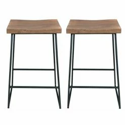 Hot Sale 😉 Counter Height Stools Coast To Coast Imports Industrial 24 In. Backless Counter Stool - Set Of 2 🔔