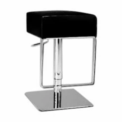 Discount 👏 Counter Height Stools Chintaly Adjustable Siena Swivel Bar Stool - Black 🧨