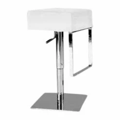 Coupon ❤️ Counter Height Stools Chintaly Adjustable Siena Swivel Bar Stool - White 🔔