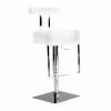 Coupon ✨ Counter Height Stools Chintaly Adjustable Teramo Swivel Bar Stool - White 😉
