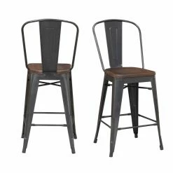 Coupon π₯ Counter Height Stools Picket House Furnishings Logan 26 In. Industrial Counter Height Stool - Set Of 2 π