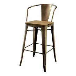 Best Sale 😍 Counter Height Stools Furniture Of America Olmsted Counter Height Metal Framed Dining Chairs - Set Of 2 🔔
