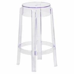 New 👍 Counter Height Stools Flash Furniture 25.75 In. Round Transparent Counter Height Stool 😀
