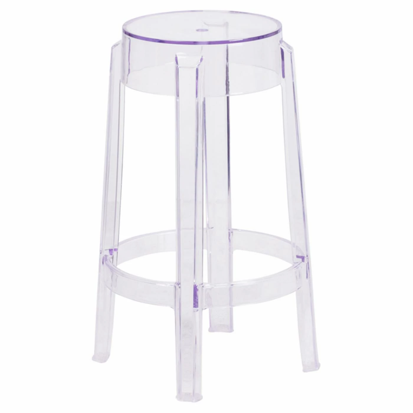 New π Counter Height Stools Flash Furniture 25.75 In. Round Transparent Counter Height Stool π