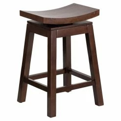 Brand new 💯 Counter Height Stools Flash Furniture 26 In. Saddle Seat Counter Height Stool With Auto Swivel Return 🔥