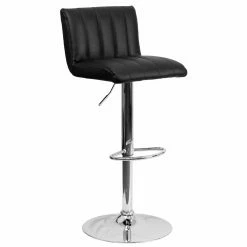 Deals ⌛ Counter Height Stools Flash Furniture Contemporary Vertical Line Design Adjustable Bar Stool With Chrome Base 😉