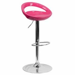 Budget β Counter Height Stools Flash Furniture Contemporary Rounded Back Design Adjustable Plastic Bar Stool With Chrome Base π