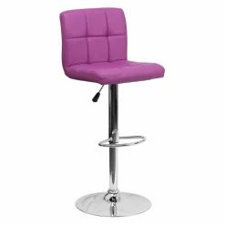 Top 10 😉 Counter Height Stools Flash Furniture Contemporary Quilted Design Adjustable Bar Stool With Chrome Base ⭐