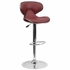 Cheapest π Counter Height Stools Flash Furniture Contemporary Curved Seat Adjustable Bar Stool With Chrome Base π