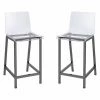 Promo 🛒 Counter Height Stools Fox Hill Trading 33 In. Acrylic Counter Stool - Set Of 2 ✔️