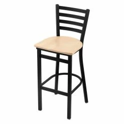 Hot Sale 🔔 Counter Height Stools Holland Bar Stool Co Jackie 25 In. Counter Stool With Wood Seat - Black Wrinkle 🎁