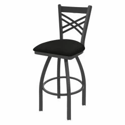Promo 😉 Counter Height Stools Holland Bar Stool Co Catalina 25 In. Cross Back Swivel Counter Stool With Faux Leather Seat 🎉