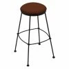 Outlet 🤩 Counter Height Stools Holland Bar Stool Co 25 In. Stationary Counter Stool With Faux Leather Seat - Black Wrinkle 🔥