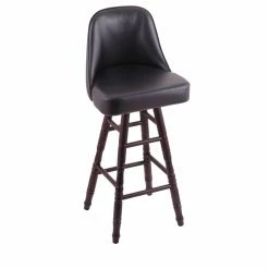 Hot Sale 👍 Counter Height Stools Holland Bar Stool Co Grizzly Oak Stool With Turned Legs And Vinyl Seat 🔔