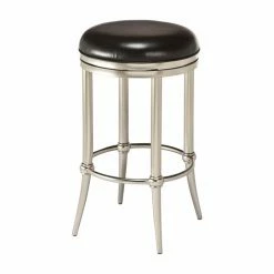 Discount ✨ Hillsdale Furniture Counter Height Stools Hillsdale Cadman Backless Dull Nickel Counter Stool ✔️