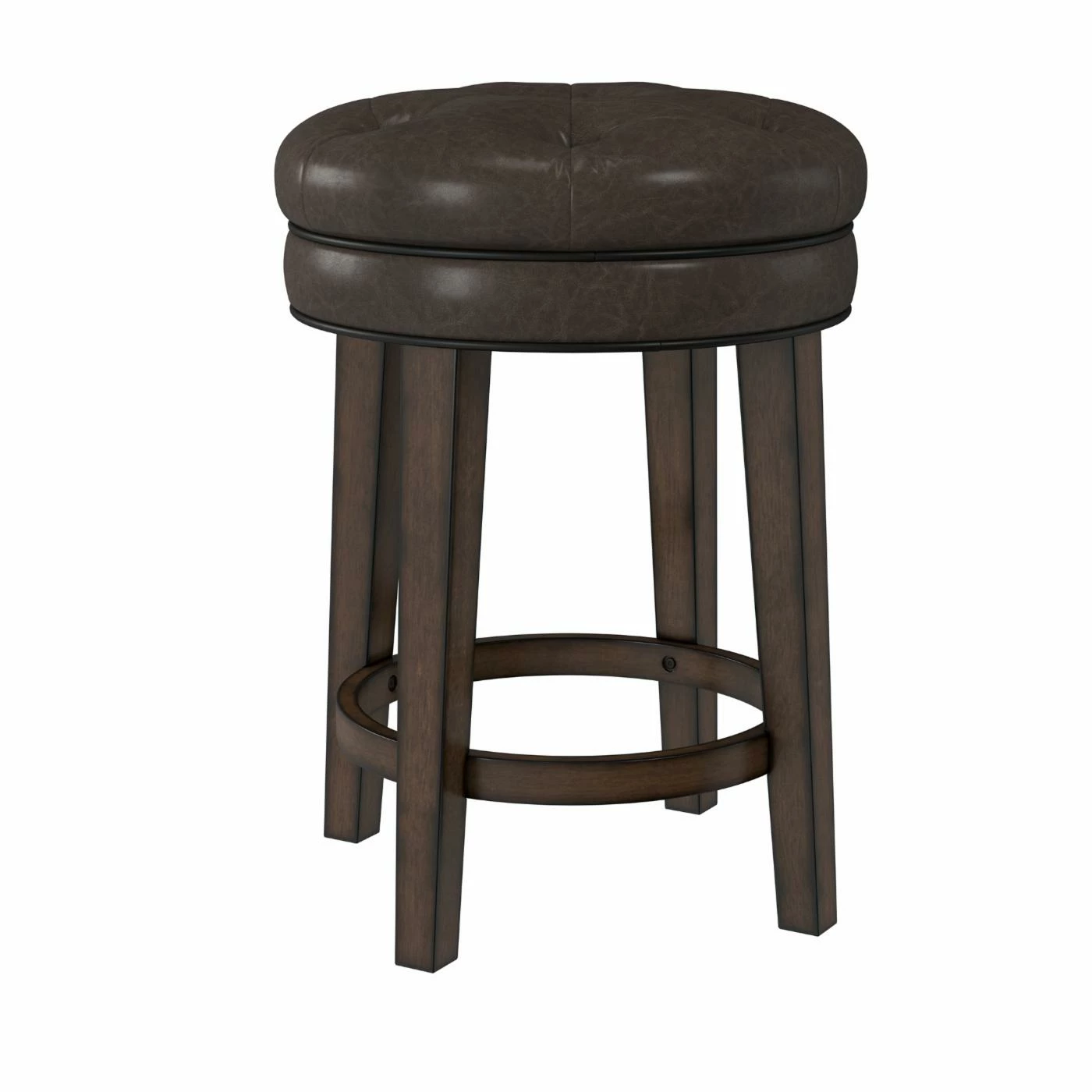 New π Hillsdale Furniture Counter Height Stools Hillsdale Krauss Backless Swivel Counter Stool - Gray Faux Leather π