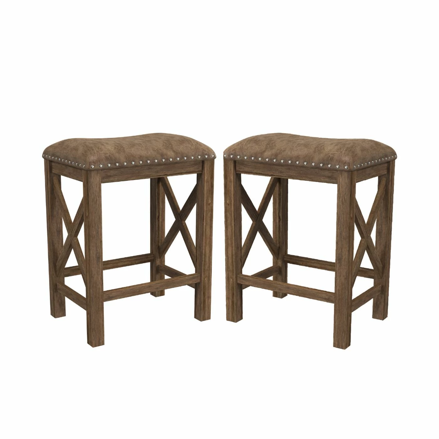 Best deal π Counter Height Stools Hillsdale Furniture Willow Bend Antique Walnut Stationary 26 In. Counter Height Stool - Set Of 2 π₯°