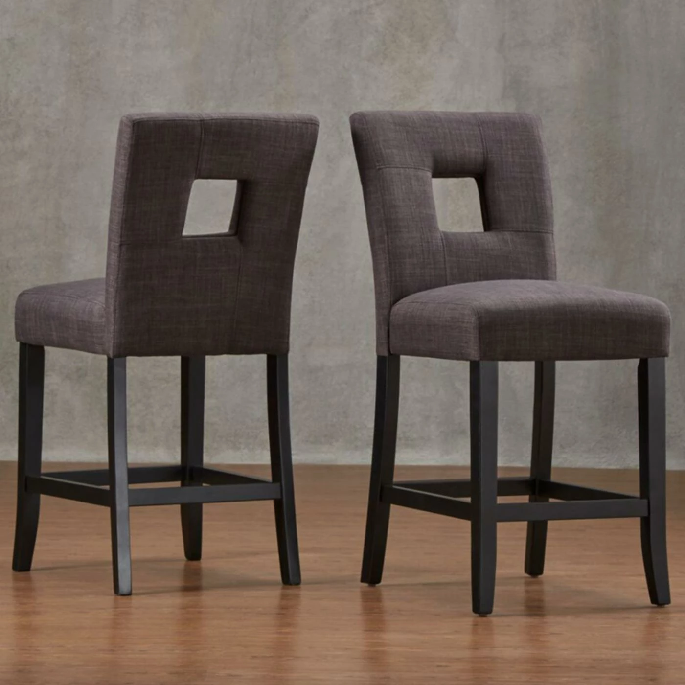 Brand new 𧨠Counter Height Stools Chelsea Lane Linen Keyhole Counter Height Dining Chair - Set Of 2 β¨