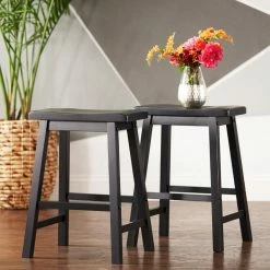 Outlet 😍 Counter Height Stools Weston Home 24 In. Saddleback Stool - Set Of 2 😍