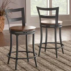 Best deal 👏 Counter Height Stools Weston Home Mason 24 In. Swivel Counter Stool - Set Of 2 ⭐