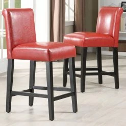 Flash Sale 🔔 Counter Height Stools Weston Home Arica 24 In. Faux Leather Counter Stool - Set Of 2 🛒
