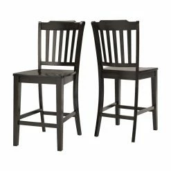 Deals 🎁 Counter Height Stools HumbleNest Homestead Vintage Slat Back 24 In. Counter Stool - Set Of 2 😉