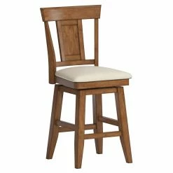 Best reviews of ⌛ Counter Height Stools HumbleNest Countryside Rustic Panel Back 25.8 In. Counter Height Wood Swivel Stool 🔔