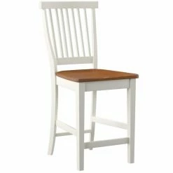Hot Sale ✨ Counter Height Stools Home Styles Woodbridge 24 In. White & Oak Counter Height Stool 🔔