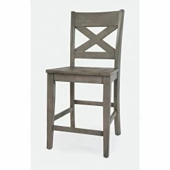 Brand new 🔔 Counter Height Stools Jofran Outer Banks 24 In. X-Back Reclaimed Pine Counter Stool - Set Of 2 🎁