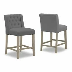 Best reviews of 😀 Counter Height Stools Glamour Home Aled 25 In. Upholstered Tufted Counter Stool - Set Of 2 😍