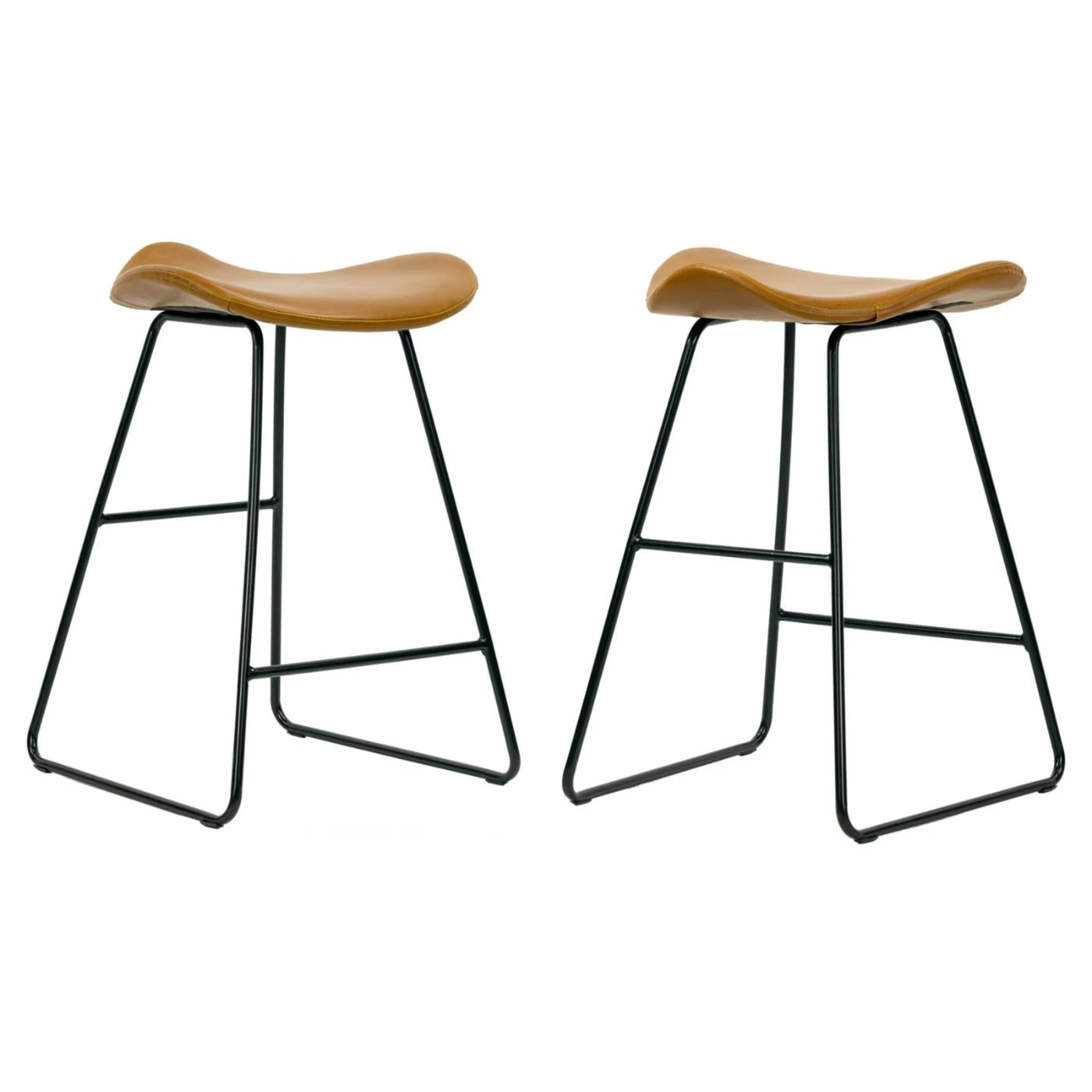 New 𧨠Counter Height Stools Glamour Home Aoi 24 In. Upholstered Backless Counter Stool - Set Of 2 β