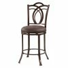 Promo 🔥 Counter Height Stools Linon Calif 24 In. Metal Swivel Counter Stool - Coffee Brown 🎁